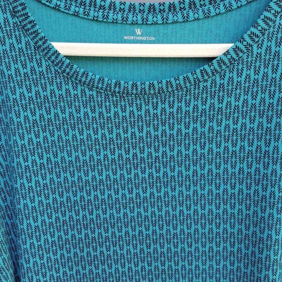 Worthington Green Black Short Sleeve Tee size Larage - Picture 4 of 10